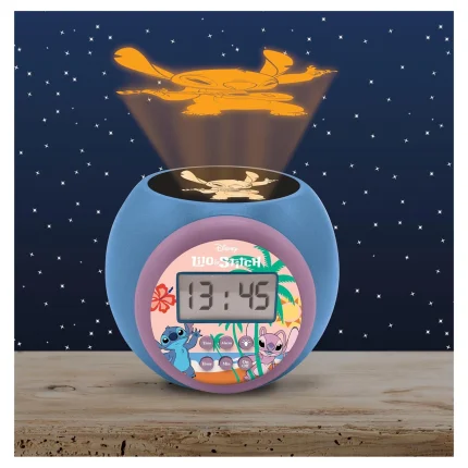 Budík s projektorom - Disney Stitch