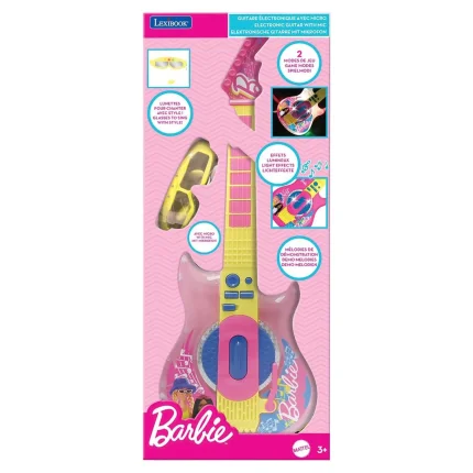 Elektronická kytara s brýlemi a mikrofonem - Barbie