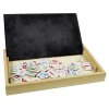 Escuela de vocabulario inglés-español hecha de madera Bio Toys