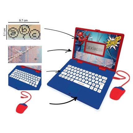 Französisch-Englischer Lern-Laptop Spider-Man