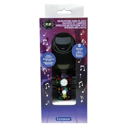 Svítící bezdrátový karaoke mikrofon