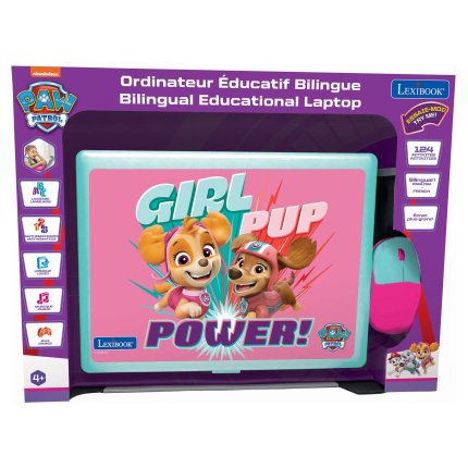 Nederlands-Frans educatieve laptop roze - PAW Patrol