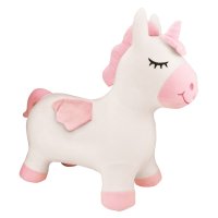 Unicornio inflable de peluche para saltar