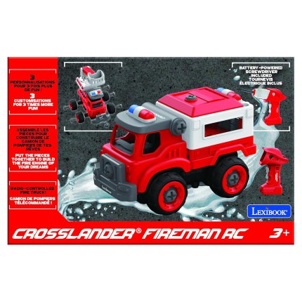 Crosslander Fireman – 3-in-1 Feuerwehrauto mit elektrischem Schraubenzieher