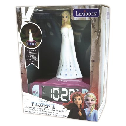 Budilica s noćnim 3D svjetlom Snježno kraljevstvo Elsa