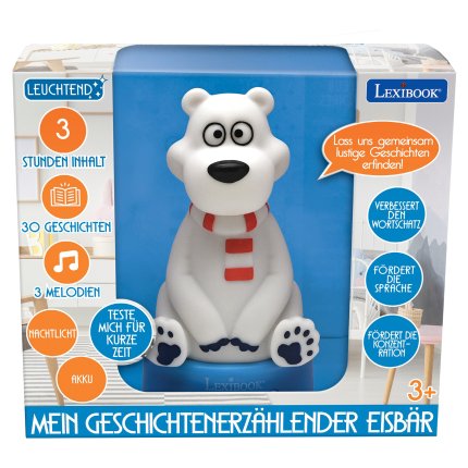 3D-Teddybär mit Nachtlicht, der Märchen erzählt (Englisch)