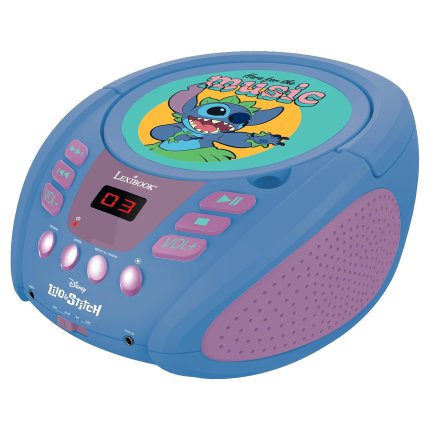 Świecący odtwarzacz CD Bluetooth Disney Stitch