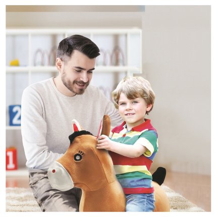 Nafukovací plyšový skákací kôň