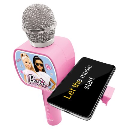 Microfon karaoke cu difuzor Barbie