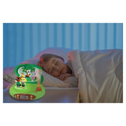 3D-wekker met projector Animal Crossing