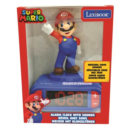 Budík s 3D figúrkou Super Mario