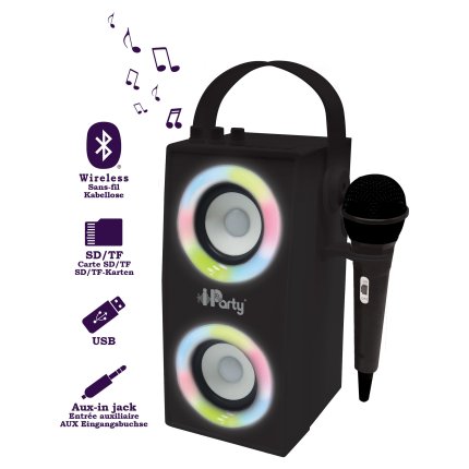 iParty-Lautsprecher mit Mikrofon schwarz