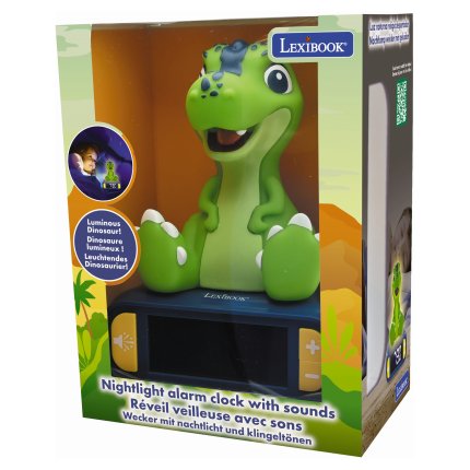 Alarm Clock with Dinosaur 3D Night Light