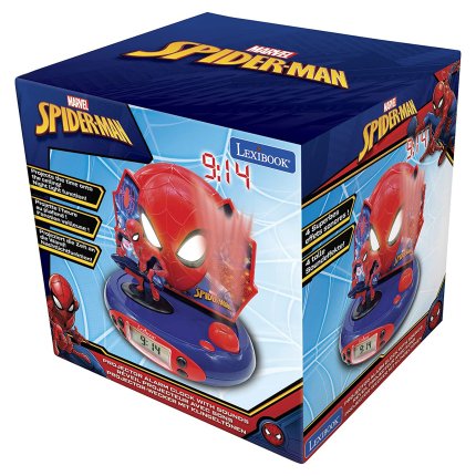 3D budík s projektorom Spider-Man