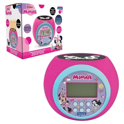 Budík s projektorom - Myška Minnie