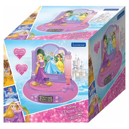 3D budík s projektorom - Disney Princezné