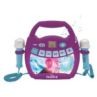 Karaoke reproductor digital luminoso con 2 micrófonos - Frozen, el Reino del Hielo