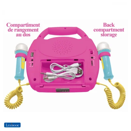 Svietiaci digitálny karaoke prehrávač s 2 mikrofónmi - Myška Minnie