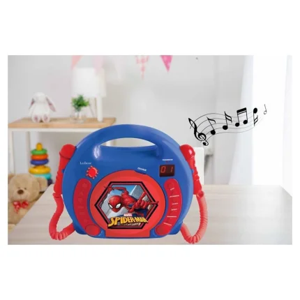 Prenosný CD prehrávač s 2 mikrofónmi - Spider-Man