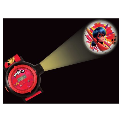 Zegarek cyfrowy z projektorem Miraculous: Biedronka i Czarny Kot