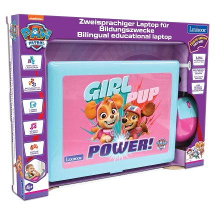 German-English Pink Educational Laptop PAW Patrol