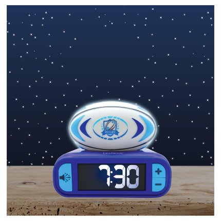 Budilica s noćnim 3D svjetlom Rugby lopta
