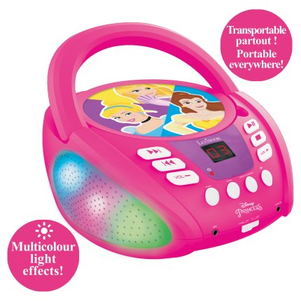 CD Player Bluetooth iluminat Prințesele Disney
