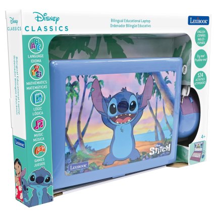 Español-inglés ordenador portátil con 170 actividades - Disney Stitch