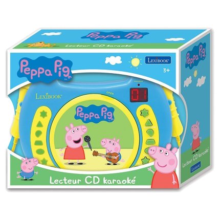 Draagbare CD-speler met 2 microfoons Peppa Pig