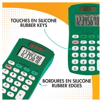 8-Digit Solar Pocket Calculator Green