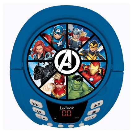 Odtwarzacz CD Bluetooth podświetlany Avengers
