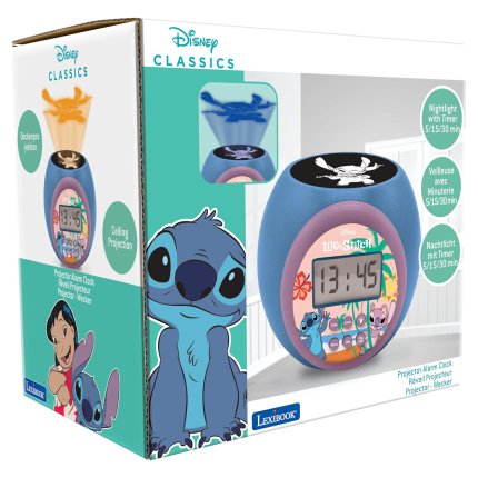 Wekker met projector Disney Stitch