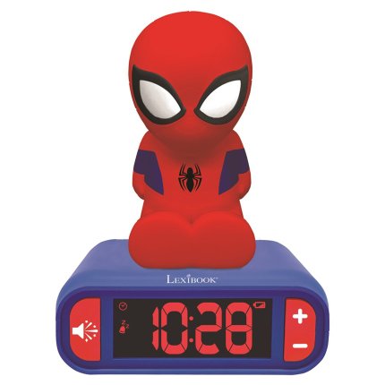 Wekker met 3D-nachtlampje van Spider-Man