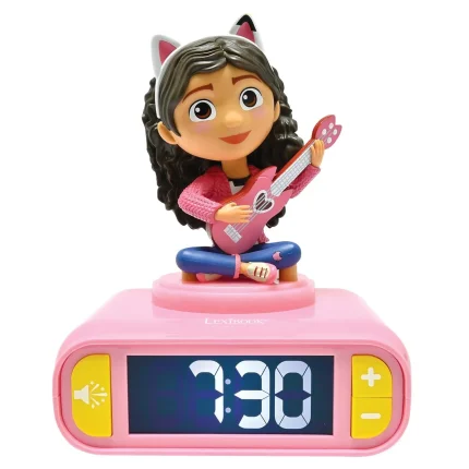 Budík s nočním 3D světlem - Gábinin kouzelný domek