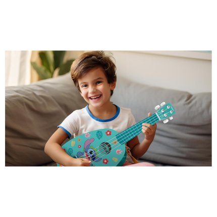 Drevené ukulele s nylonovými strunami 53 cm Disney Stitch