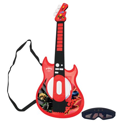 Elektronische Gitarre mit Brille und Mikrofon - Miraculous: Ladybug und Cat Noir
