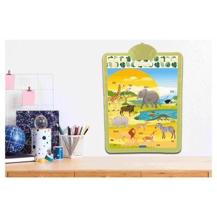 Anglicko-francouzský mluvící plakát Savana