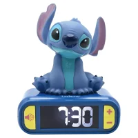 Budík s nočním 3D světlem - Disney Stitch