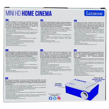 Mini domácí kino - projektor pro filmy, hry a fotografie