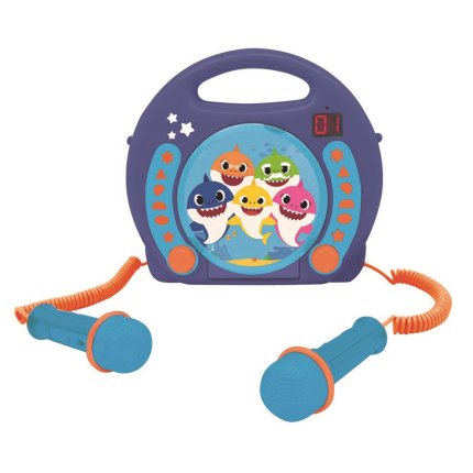 CD Player portabil cu 2 microfoane Baby Shark