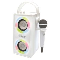 Altavoz con micrófono iParty blanco