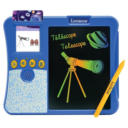 French-English Interactive Card Reader with Drawing Tablet
