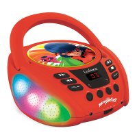 Svítící Bluetooth CD přehrávač - Miraculous: Kouzelná Beruška a Černý kocour