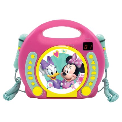 CD player portabil cu 2 microfoane Minnie Mouse