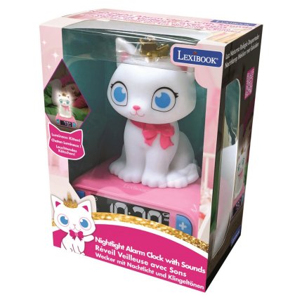 Alarm Clock with 3D Night Light Cat