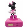 Alarm Clock with 3D Night Light - Minnie Mouse