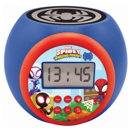 Ceas deșteptător cu proiector cu Spidey și Prietenii lui uimitori