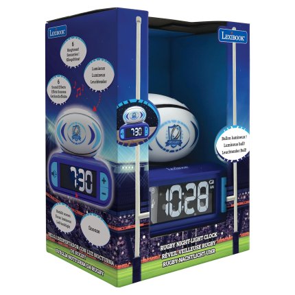 Alarm Clock with 3D Night Light Rugby Ball
