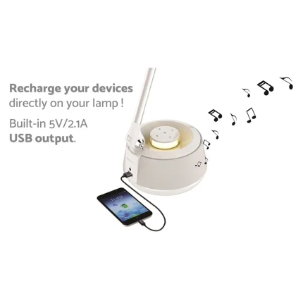 Stolní LED lampa s reproduktorem