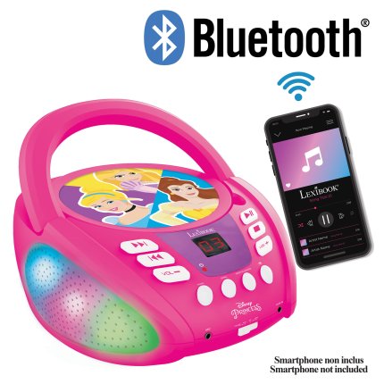 CD Player Bluetooth iluminat Prințesele Disney